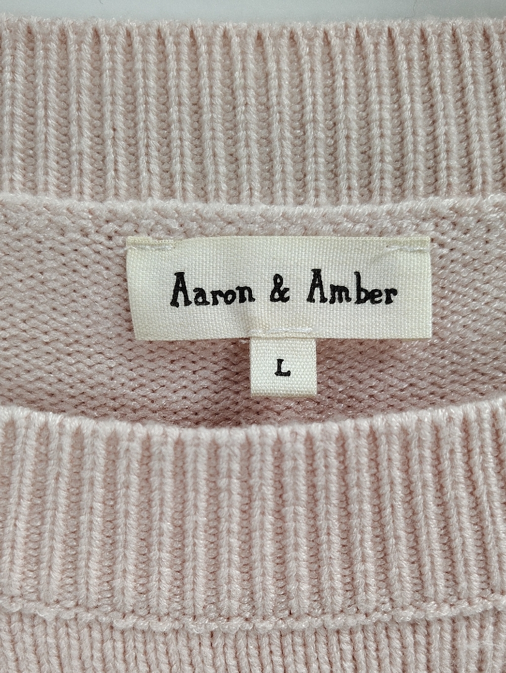 AARON & AMBER Je Taime Bow Sweater Pink Black Bow Size Large - Picture 4 of 7